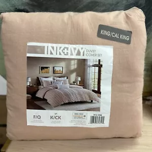 Ink + Ivy Imani Cotton Duvet Cover 3pc Set King/cal King Blush 🏭 - Picture 1 of 2