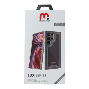 H2.  Mybat Lux Series Case Samsung Galaxy S23 Ultra Clear / Black - Picture 1 of 2
