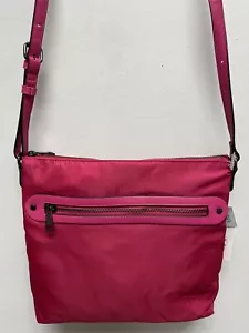 A New Day Womens Hot Pink Barbie Core Zip Closure Crossbody Shoulder Bag New - Picture 1 of 10