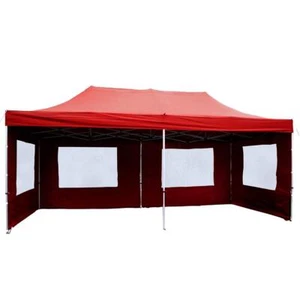 PROFI Faltpavillon Partyzelt 3x6 m rot mit Seitenteilen wasserdicht Festzelt - Bild 1 von 7
