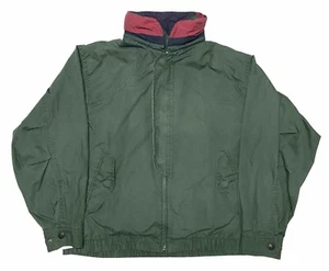 VTG FOREST CLUB Jacket Mens Large Green Cotton Lined Removable Hood Vented Retro - Picture 1 of 19