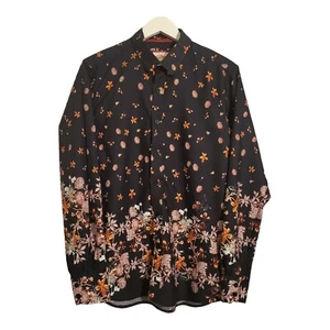Joe Browns Mens Size M Blue Floral Long Sleeve Shirt - Picture 1 of 8