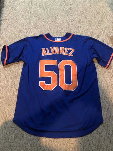 NEW YORK METS FRANCISCO ALVAREZ SIZE XL JERSEY BLUE #50 DEBUT JERSEY Cover