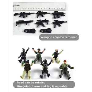 6X Figuras de Acción Soldados SWAT Ejército Fuerza Especial 1:18 Soldado Militar Modelo F - Imagen 1 de 9