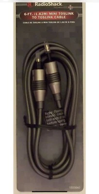 RadioShack 1500060 6-Foot Mini Toslink to Standard Toslink Cable~ Mac Compatable - Image 1 of 4