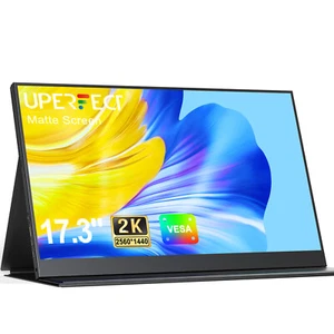 2K Portable Monitor 17.3" Larger Second Sreen HDMI USB C Display w/VESA Mount - Picture 1 of 12