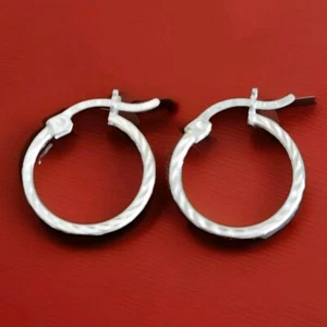 Erick's plata de ley 5/8 pulgadas Pendientes de aro ancho Taxco.925 - Imagen 1 de 6