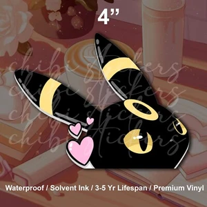 Umbreon Eevee Pokemon Evolution Kawaii Vinilo Adhesivo Calcomanía Coche Mirador - Imagen 1 de 2