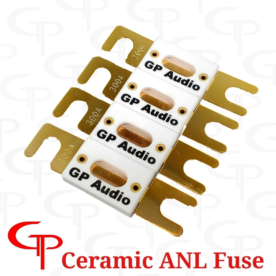 (4 Pack) Ceramic 350 AMP Gold Plated ANL Fuses GP Car Audio  - Image 1 of 1