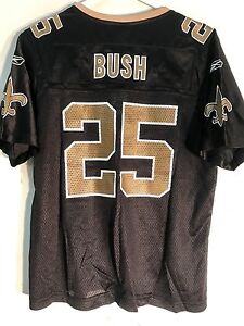 Reebok Women's NFL Jersey New Orleans Saints Reggie Bush Black sz XL
