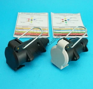 12S & 12N 7 Pin Flying Sockets for Caravan Extension Lead - Picture 1 of 3