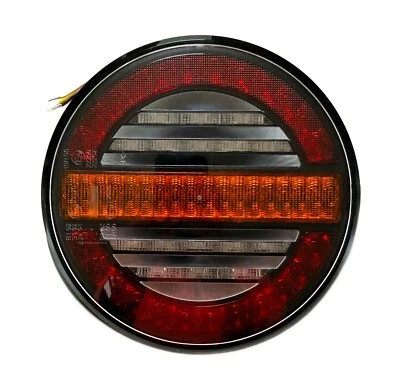 Rund 3 Funktions LED Rückleuchte dynamischer Blinker 12V 24V E9 für LKW Anhänger - Bild 1 von 4
