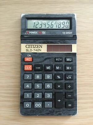 CITIZEN SLD-742N Calculator Pocket Vintage Retro Working Japan Solar 2-power - Image 1 of 4