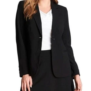 Chaus Black Essential Blazer Jacket Size 6 - Picture 1 of 7
