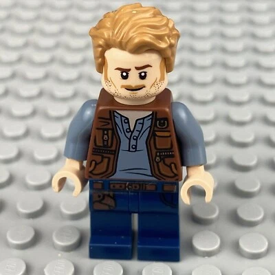 LEGO Jurassic World Owen Grady Minifigure jw023 75930 76940 76942 75935 75934 - Image 1 of 4