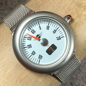 Mini Cooper Men Sport Speedometer Milanese Band Quartz 40mm Watch 8 1/2" - Picture 1 of 11