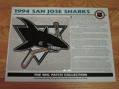 1994 SAN JOSE SHARKS Replica 7" Patch SERGEI MAKAROV - Image 1 of 2