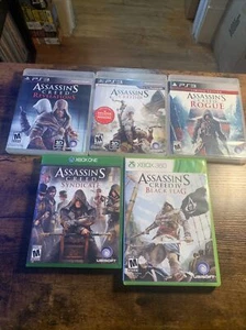 Assassin's Creed Collection Bundle Lot Of 5 Xbox 360 PS3 Xbox One See Pics Good - Picture 1 of 7