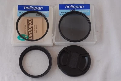 Anillo adaptador B60 a 72 mm + Filtro Heliopan 72 mm CPL y 81A + Tapa de lente Foto 1 de 4