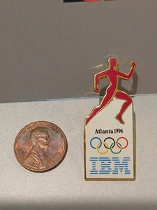 1996 Atlanta Olympische Spiele IBM Leichtathletik Laufen Anstecknadel Hutnadel - Bild 1 von 2