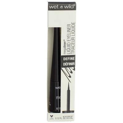 6 Pack Wet n Wild MegaLiner Liquid Eyeliner, Black 871a, 0.12 fl oz - Image 1 of 4