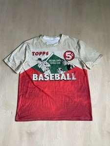 Camiseta con estampado de tarjetas de béisbol Topps para hombre imagen grande de goma de mascar - Imagen 1 de 5
