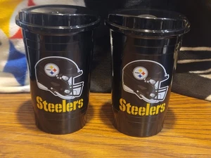 Pittsburgh Steelers 2er Set Reisebecher mit Trinkdeckel NFL Watt Polamalu  - Bild 1 von 6