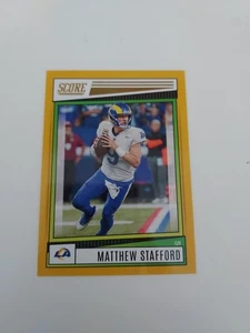 Matthew Stafford 2022 Panini Score Gold Parallel 🏆 Rams QB - Bild 1 von 6