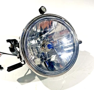 12V Motorcycle Headlight Hi Lo Beam + Turn Signal Light Indicator Lamp + Mount - Picture 1 of 7