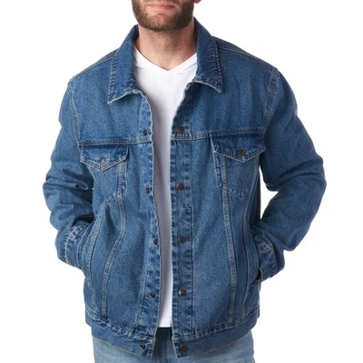Alpine Swiss Derek Mens Classic Denim Jacket Casual Button Up Jean Trucker Coat - Image 1 of 4
