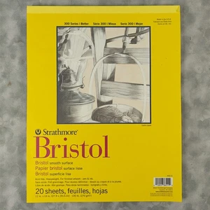 Strathmore 300 Series Bristol Smooth Pad 11x14 20 Sheets 100 lb Acid Free USA - Picture 1 of 3