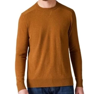 Smartwool Sweater Sparwood Crew Long Sleeve Orange Tan Men’s Large - Picture 1 of 6