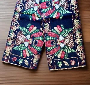 Woven Tapestry Table Runner Thanksgiving Fall Autumn Turkeys Harvest 72” x 13” - Picture 1 of 5