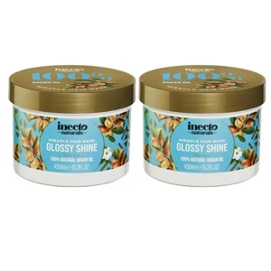 2 x Mascarilla capilar milagrosa Inecto Naturals brillo brillante hecha con aceite de argán 450 ml - Imagen 1 de 4