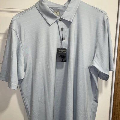 Lone Cypress Pebble Beach Men's 2XL Gray Polyester Golf Polo - Image 1 of 4