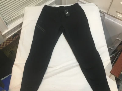 NWT $110.00 Under Armour Mens Unstoppable Grid Jogger Pants Black Size LARGE - Image 1 of 2