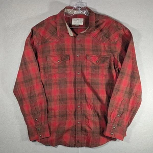 Camicia di flanella Cody James uomo grande tartan rosso a quadri western perla abbigliamento a scatto - Foto 1 di 9