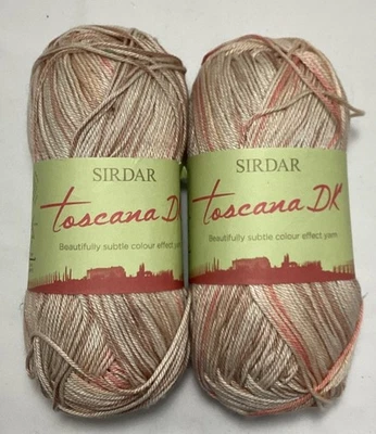 Sirdar Toscana DK. Hilo 100% algodón. Color 113 Arrezo. 2 madejas mismo dielote Foto 1 de 4
