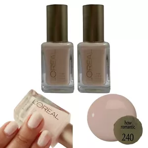 2 Pack L'Oreal Paris Nail Polish Colour Riche Pale Pink 240 How Romantic HTF - Picture 1 of 7