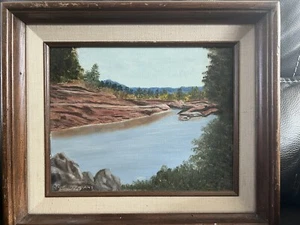 original oil on canvas painting signed - Picture 1 of 4