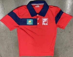 New FILA BNP Paribas Open Tennis Red Ball Boy Volunteer Polo Shirt Mens Size XXS - Picture 1 of 4