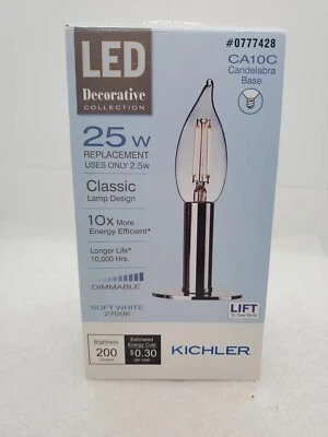 Kichler Candelabra Base #0777428 CA10C 25w Replacement - Image 1 of 4