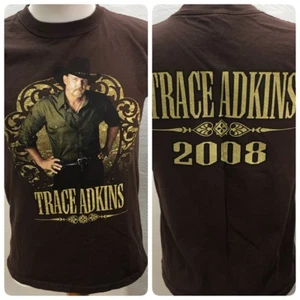 Camiseta Trace Adkins 2008 "X" Gira de Conciertos Talla Grande Marrón Dr4 - Imagen 1 de 6