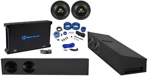 2 Rockville 8" 2000w Underseat Subwoofers+Amp For 2009-2020 Ford F150 Super Crew - Picture 1 of 12