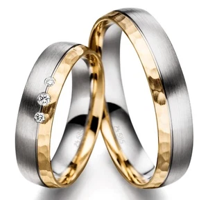 DISEÑO MADURO - ELEGANTES ANILLOS DE BODA / BRONCE - ORO - GRAN SELECCIÓN EN TIENDA - Imagen 1 de 1