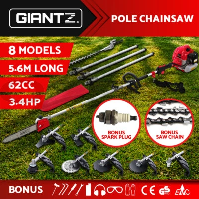 Giantz Pole Chainsaw Petrol Hedge Trimmer Brush Cutter Chain Saw Multi Tools - image 1 of 4