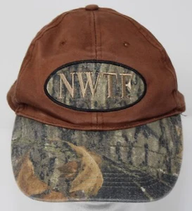 Vintage NWTF By Empire Hat The National Wild Turkey Federation Camo & Brown Cap - Picture 1 of 10