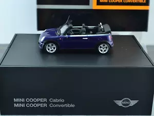 Minichamps Mini Cooper Convertible Car Blue in Folding Box 1/43 Scale - Picture 1 of 4