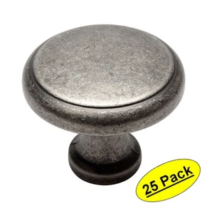 *25 Pack* Cosmas Weathered Nickel Round Cabinet Knob #9985WN - Picture 1 of 1