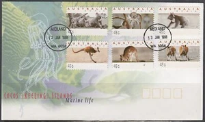 Australia Scott 1288-93 FDC - 1988 emissioni fauna selvatica - Foto 1 di 1